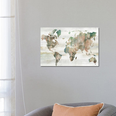 Map Of The World by Isabelle Z - Print on Canvas
