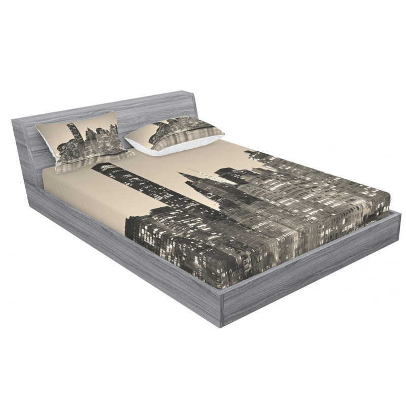 Microfiber Sheet Set, Queen Sheet Set with Fitted Sheet