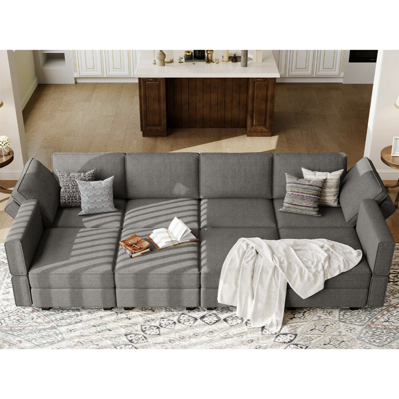 Kimbrel Modular Sectional Sofa Modular Sleeper Couch Convertible Sectional Sofa Bed Set Oversized Couch Reversible Chaise