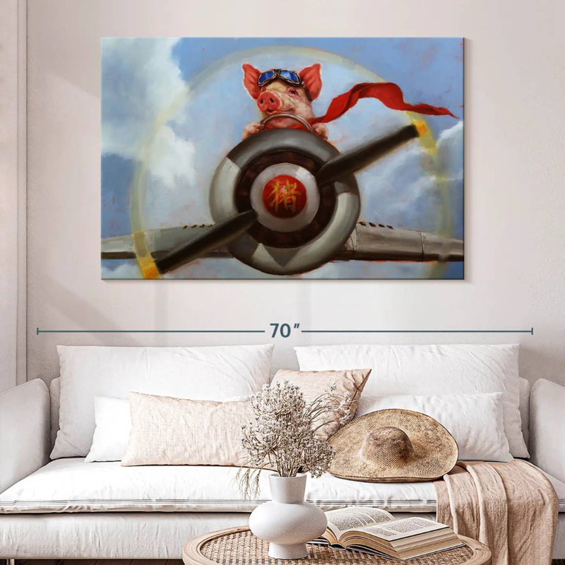 Brampt When Pigs Fly I, 34" H x 51" W