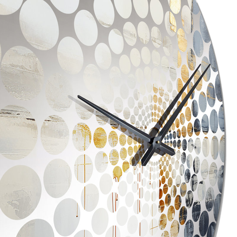 Horloge murale Lonnell - Collages abstraits, Petit