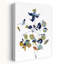 Art floral abstrait bleu, bleu et jaune-1379386160