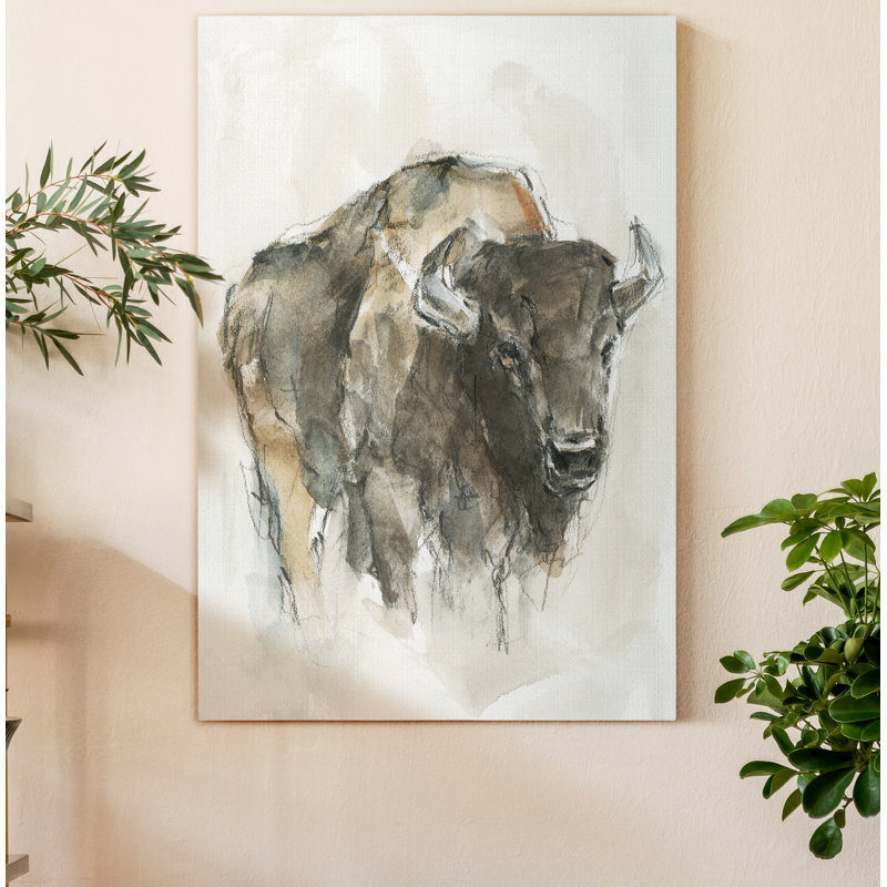 « American Buffalo I », reproduction d’art sur toile, H 12 po x l 8 po x P 1 po