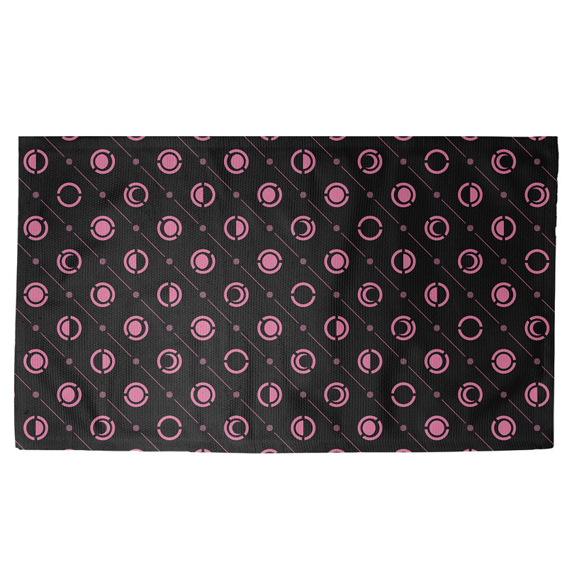 Tapis décoratif des phases de lune noires, Rectangle de 5 pi x 7 pi