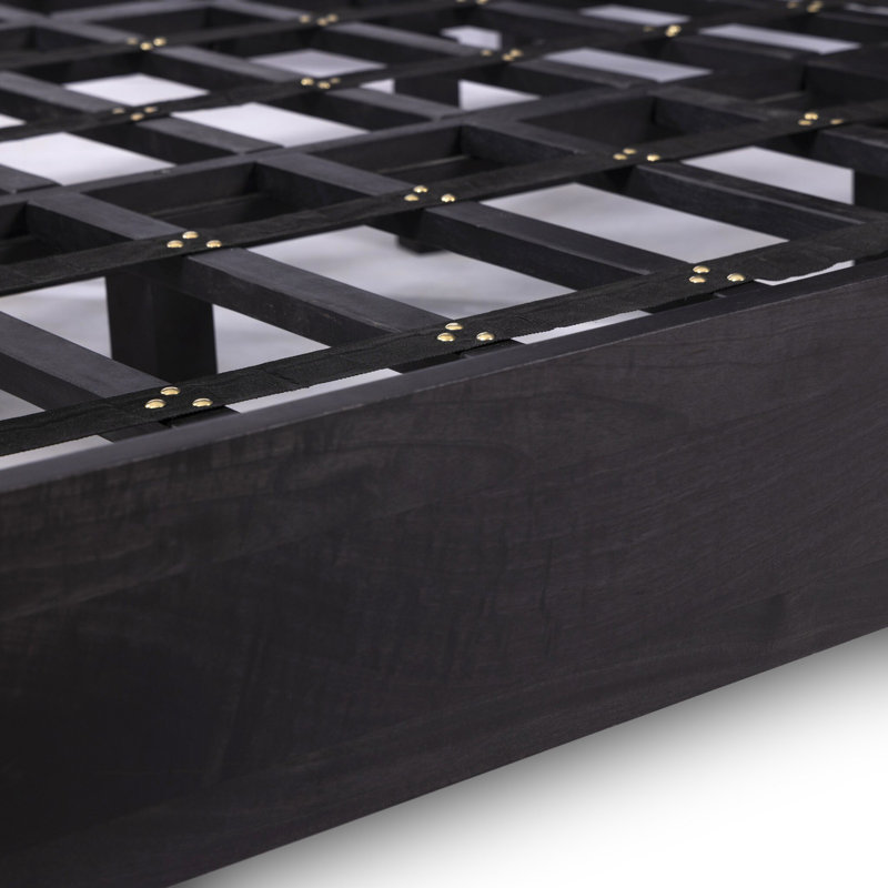 Sydney Bed, King, Black Wash W/ Black Cane