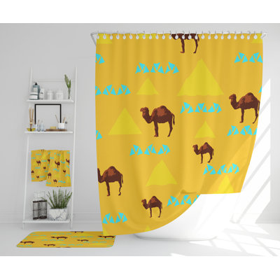 Natae Polyester Shower Curtain Set