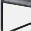 Table basse à structure en métal avec tablette ouverte, gris béton et noir