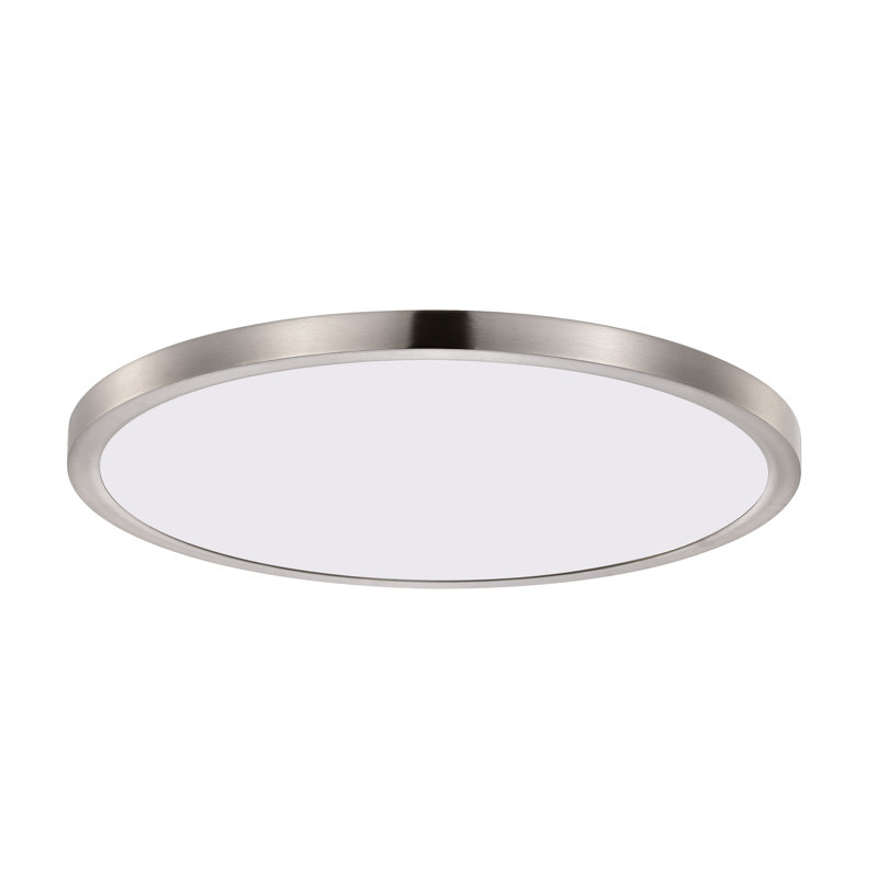 Plafonnier encastré à DEL moderne en nickel brossé moderne, sélectionnable CCT, à intensité variable, compatible avec les plafonds inclinés