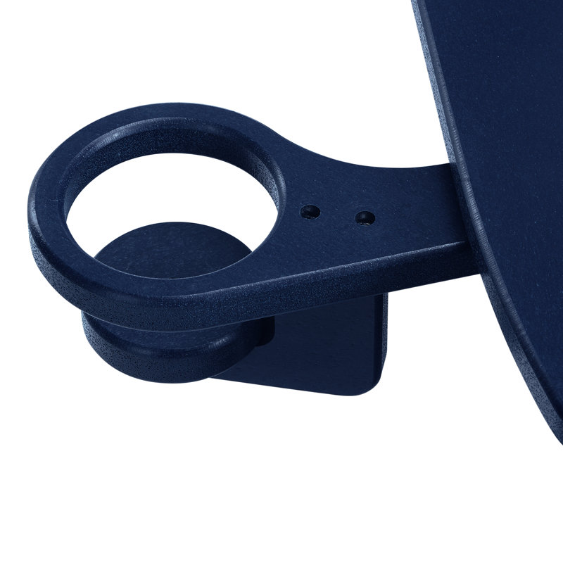 Ensemble de chaises longues inclinables en poly avec roulettes et porte-gobelets 3 pièces Brighton, Bleu