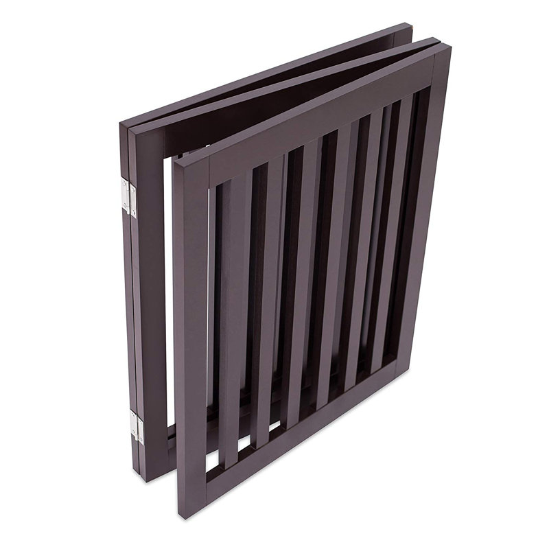 Espresso 24" Freestanding Solid Wood Pet Gate
