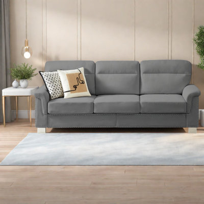 Modern Sofas 84.2 Inch, Snowfleece Fabric, Stylish Design, Ideal For Home & Office