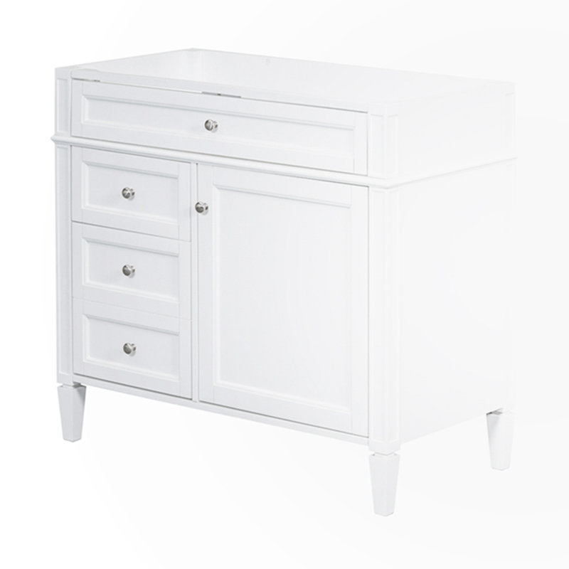 Hauke 35'' Bathroom Vanity Base Only, White