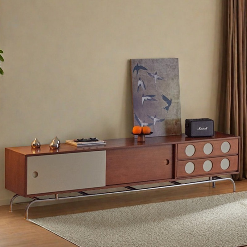 Meuble télé de style rétro et simple, H 20,47 po x L 82,67 po x l 15,74 po