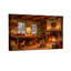 Scène de Noël atelier de Noël avec foyer et arbre, ensemble de 3 impressions sur toile-775318675