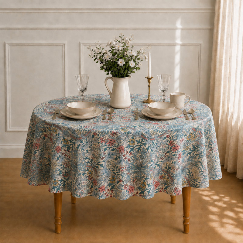 Nappe ronde en lin texturé 84 po, Golden Lily, 84R