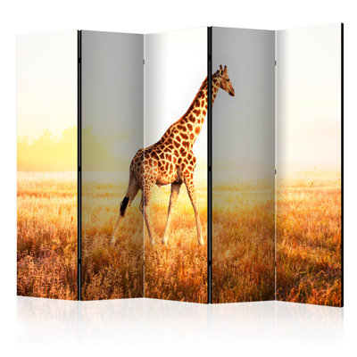 Ginaya 225cm W x 172cm H 5 - Panel Solid Wood Folding Room Divider