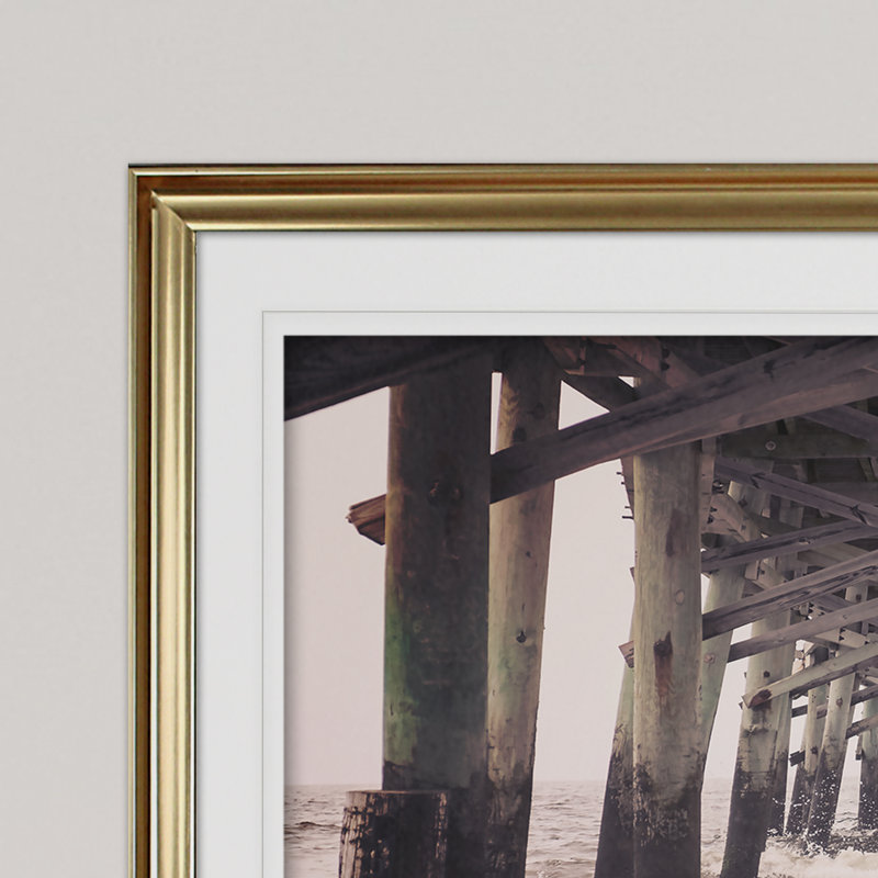 Under the Boardwalk - reproduction de cadre photo, Or, H 24 po x l 32 po x P 1,5 po