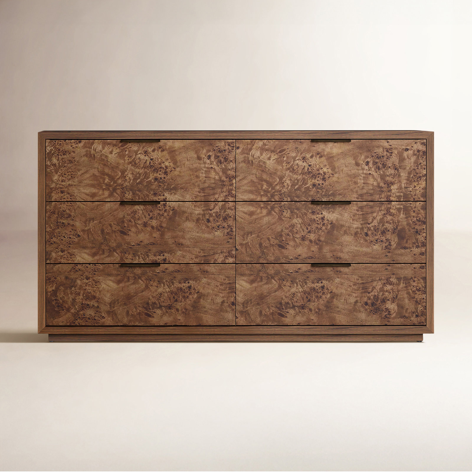 Rosen 60" Mahogany Double Dresser, Walnut