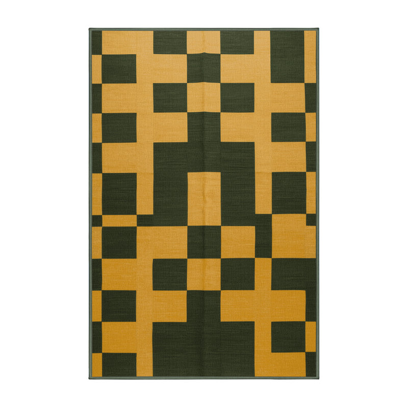 Tapis botanique brun lavable à la machine, Rectangulaire 2 pi x 3 pi