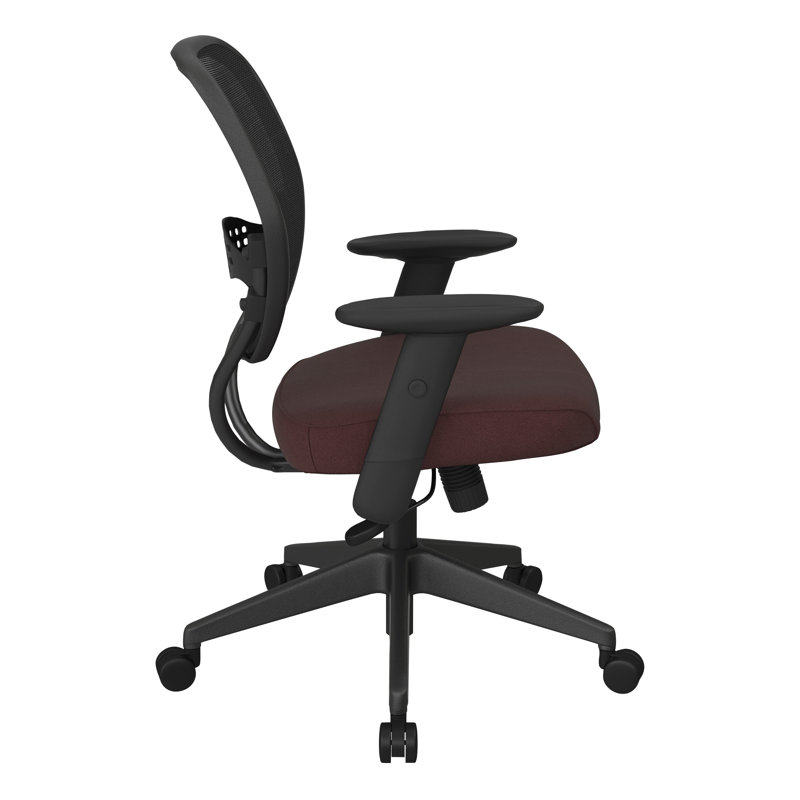 Chaise de travail ergonomique en filet SPACE, Icône - bourgogne