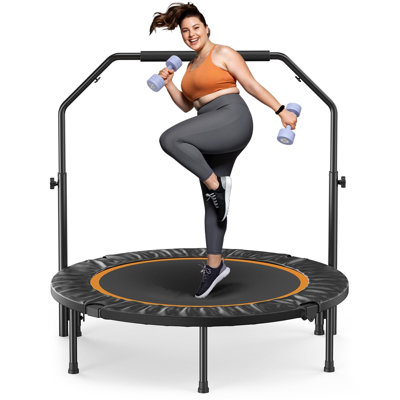 Wekli ft Round Fitness Trampoline with Handlebar