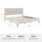 Martha Stewart Britta Upholstered Platform Bed With Piped Detail Headboard-97967476-97967477