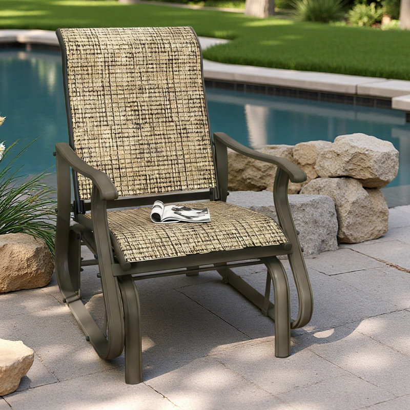 Balancelle de jardin, fauteuil oscillant d'extérieur, Brown