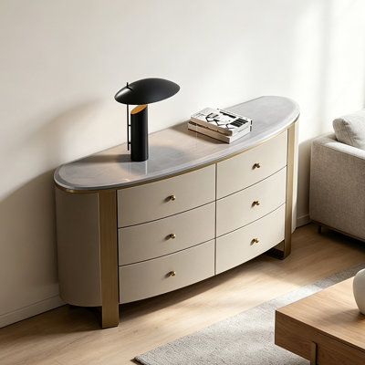 Italian minimalist luxury six-drawer cabinet
