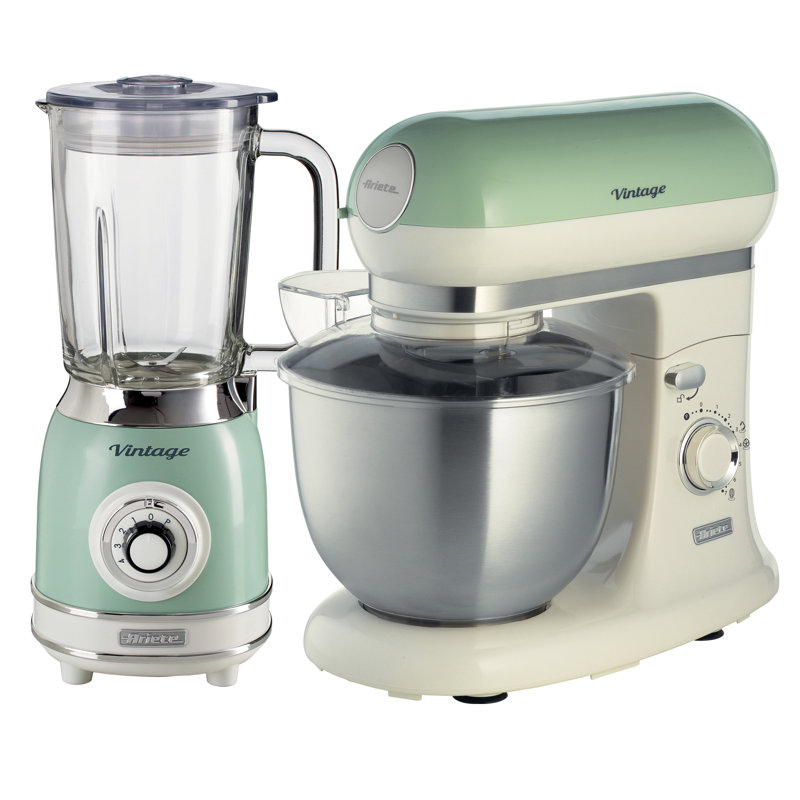 Ariete Vintage 1.5L Glass Jug Blender and 5.5L Stand Mixer, Green