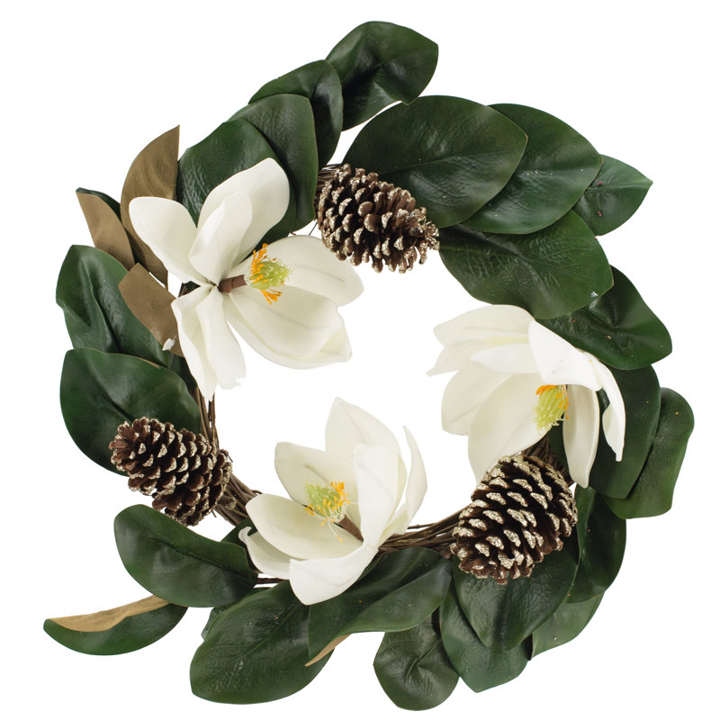 Couronne de polyéthylène 21,7" en fleurs