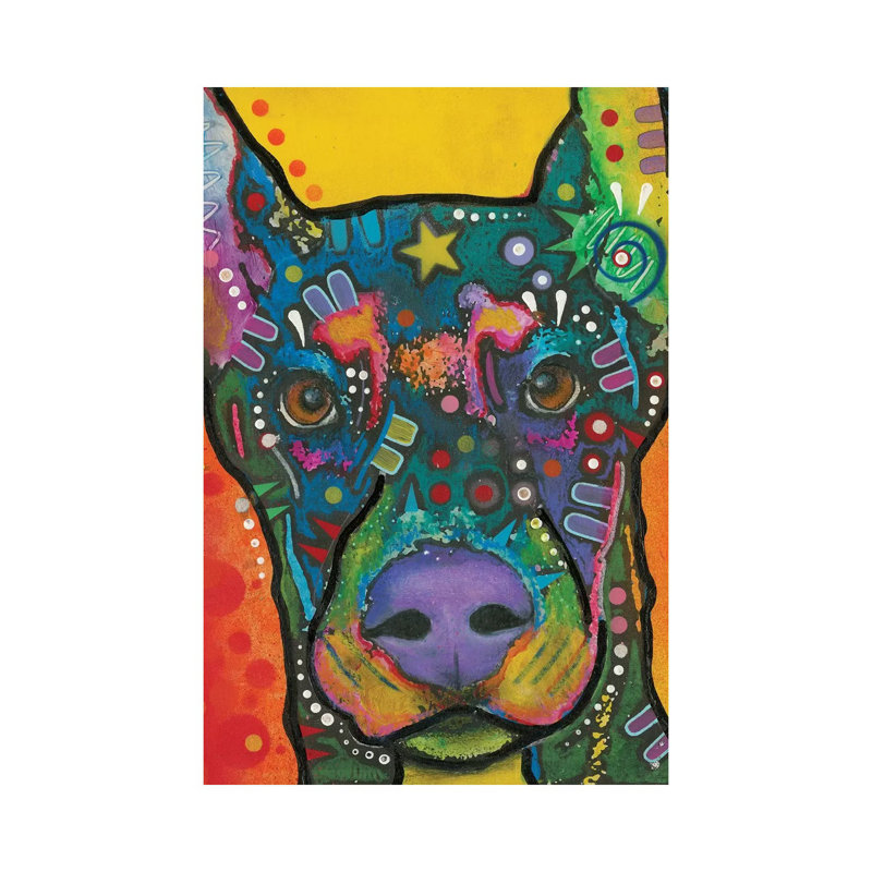 Doberman Pinscher by Dean Russo - Wrapped Canvas Print, 20.32 cm H x 30.48 cm W
