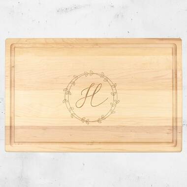 Poem Design Wood Cutting Board Poem Design Color: Walnut, Size: 15 W x 20 L, Customize: Yes