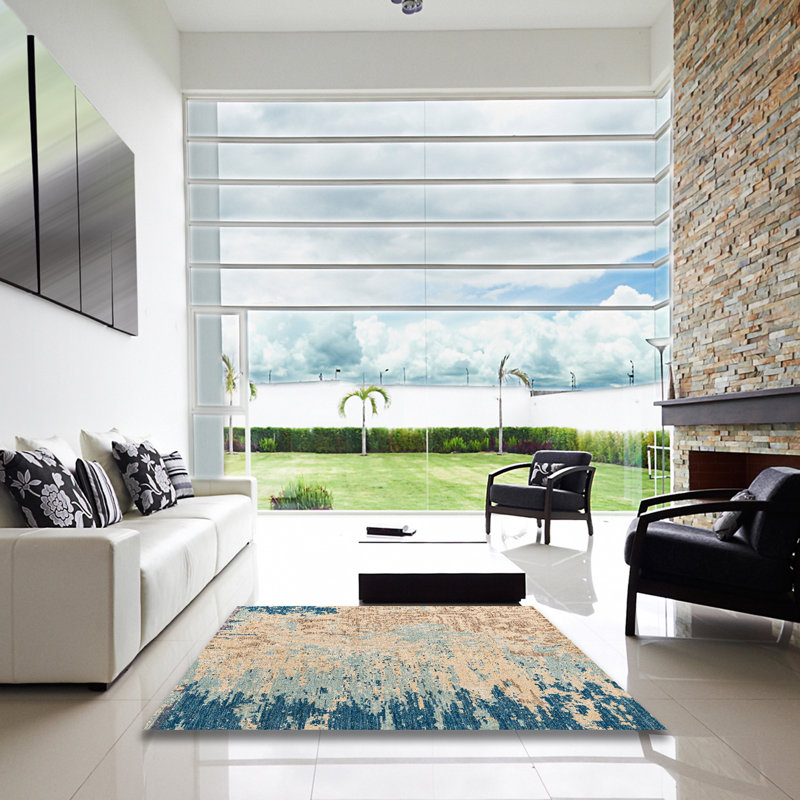 Abstract Indoor Rug, Square 3'