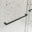 Porte de douche coulissante, verre trempé transparent 5/16 po, noir mat, traitement Nano Easy Clean, anti-fuite, fini noir, anticollision, poignée en acier inoxydable