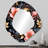 Lainey Crystal Bloom Floral pattern II - Floral Unique Shape Large Wall Mirror, Pink Asymmetrical Decorative Mirror, Printed Metal Art-2082288107