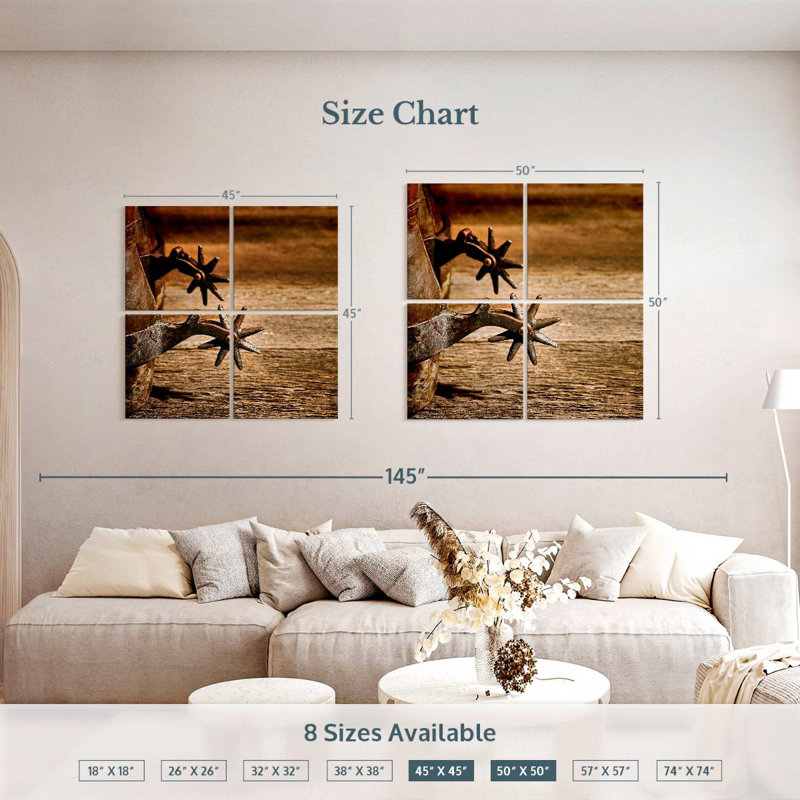 Lelar Cowboy Spurs, 50" H x 50" W