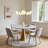 5 - Light Dimmable Modern Polished Brass LED Chandelier for Hallway/Kitchen Island.Features White Glass Shade.
