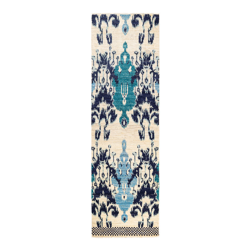 Contemporary One-of-a-Kind 2' 7" X 8' 7" Hand Knotted Area Rug