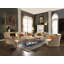 Apollonio Rectangular Sofa Table with Antique Gold Natural Marble Top