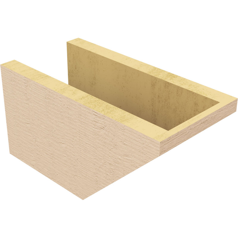 Queue de chevron Concord Woodgrain TimberThane, brun clair apprêté, H 6 po x l 12 po x P 6 po