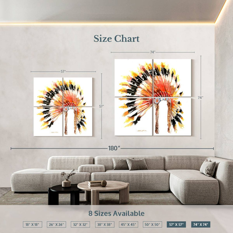 Lelar Chief Headdress I, 74" H x 74" W