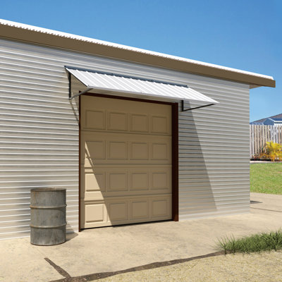 Metal Frame Fixed Window Awning with Standing Seam Roof & Open Sides — Ideal for Entrances, Windows, Porches, and Balconies