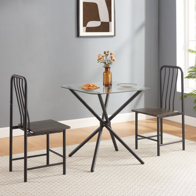 3 Piece Dining Set Dining Table Set Kitchen Table and Chairs Dining Room Set