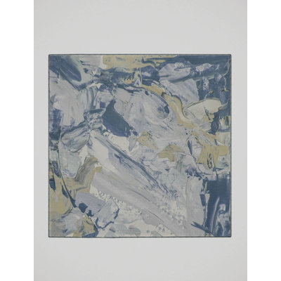 Tapis bleu pâle en polyester tissé à la machine
