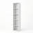 12.6”W Bookshelf With Open Storage, 5-Tier Display Shelves For Living Room, Bedroom & Home Office, White