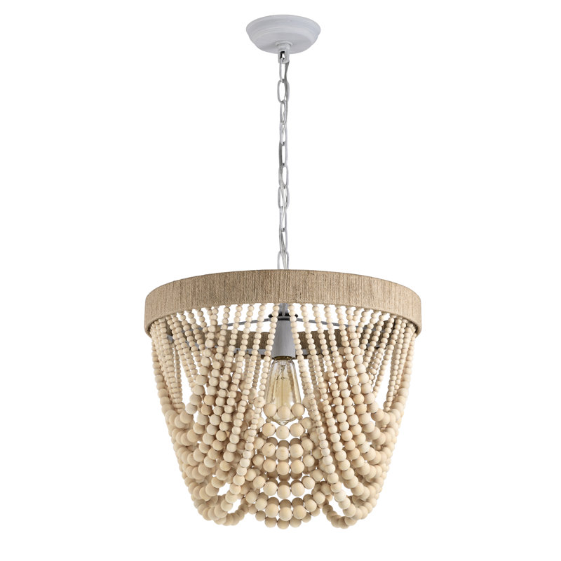 Luminaire suspendu à 1 lumière DEL avec détails perlés Elli