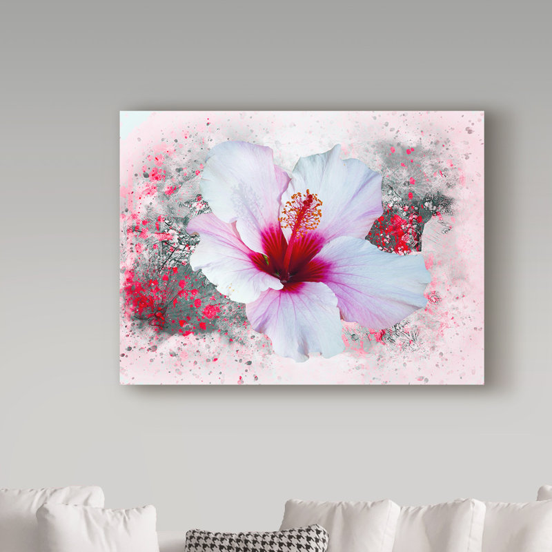 « fleur design 6mn », reproduction d’impression sur toile tendue, H 14 po x l 19 po
