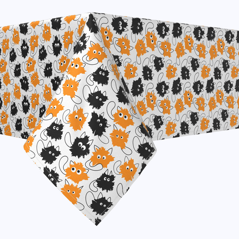 Hackensack Geometric Halloween Tablecloth, 84" L x 60" W