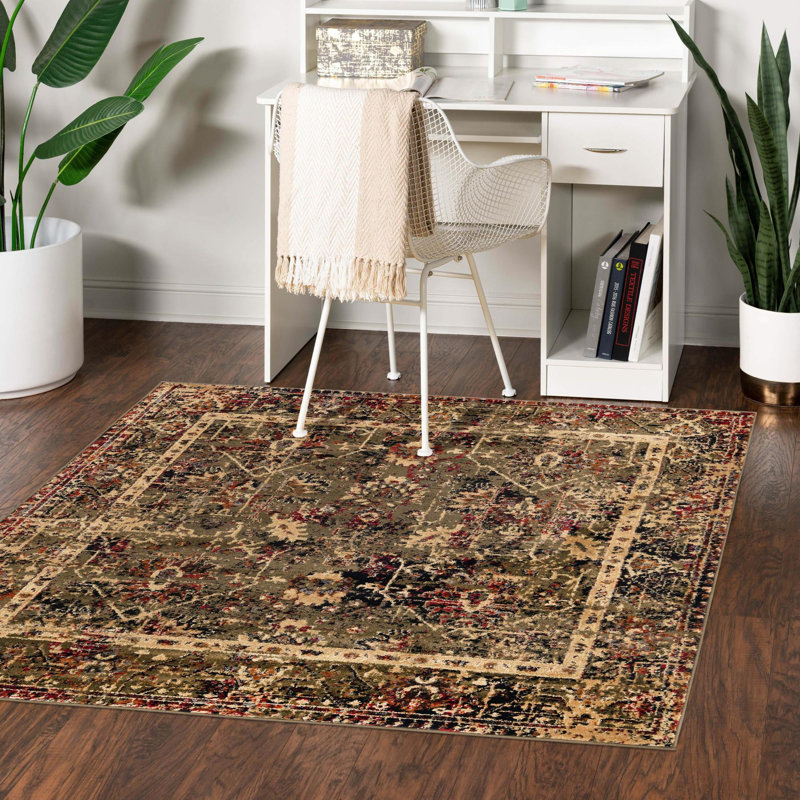 Oriental Indoor Rug, Square 5'3"