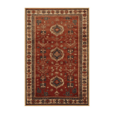 Tapis brun turc lavable à la machine